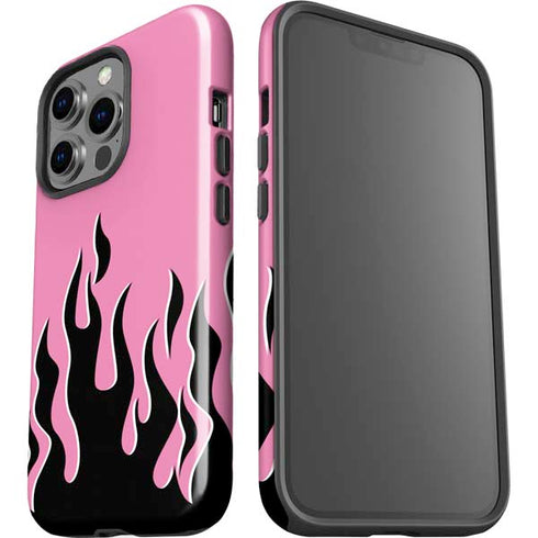 Pink Flames iPhone 15 Pro Impact Case